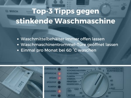 Top-3 Tipps gegen stinkende Waschmaschine